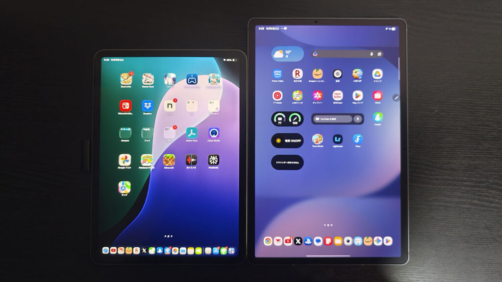 GalaxyTabとiPad11インチ