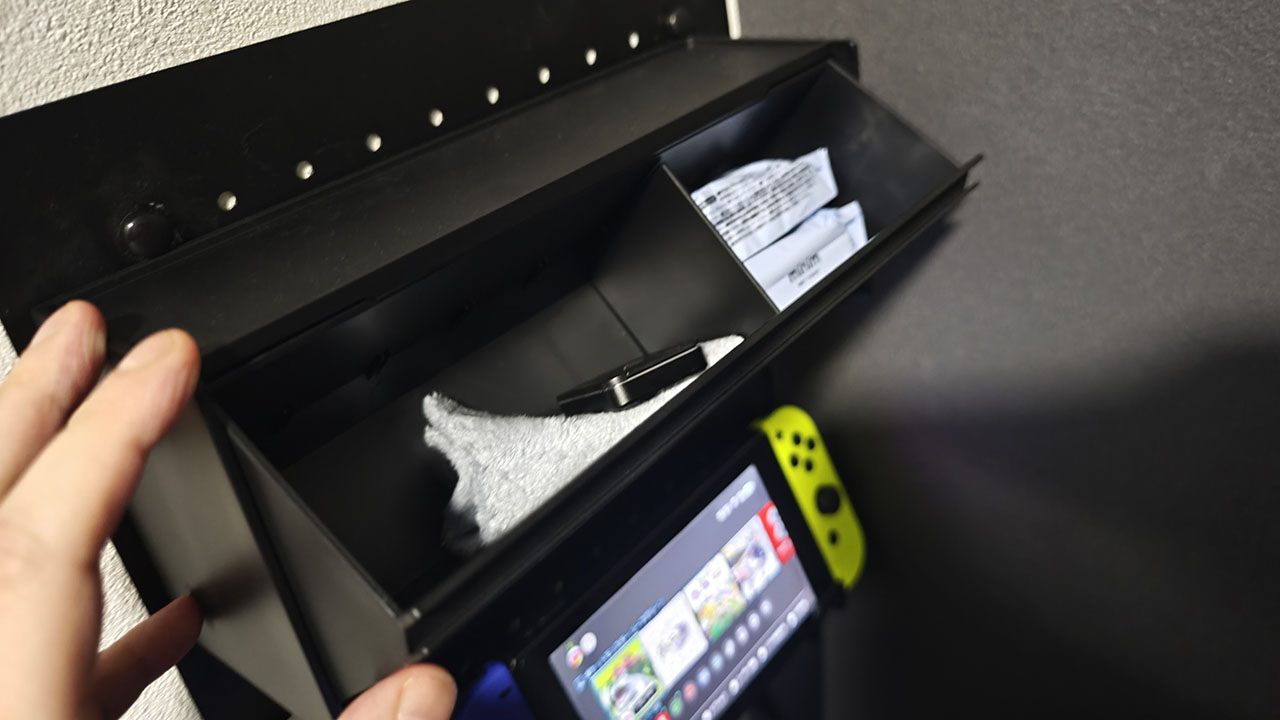 パンチングボードでSwitchを収納