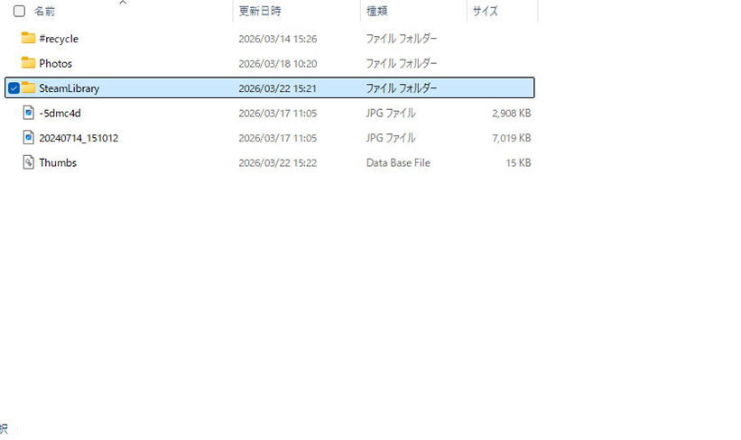 Steamにドライブ追加