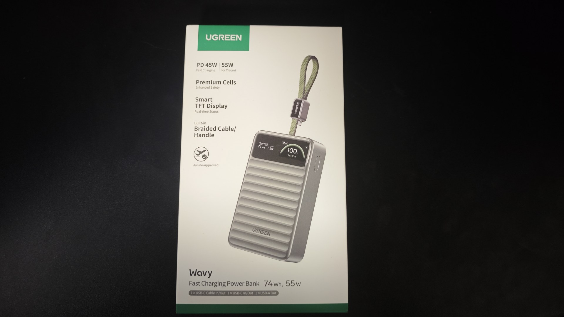 UGREEN Nexode Wavy 20000mAh モバイルバッテリーのパッケージ